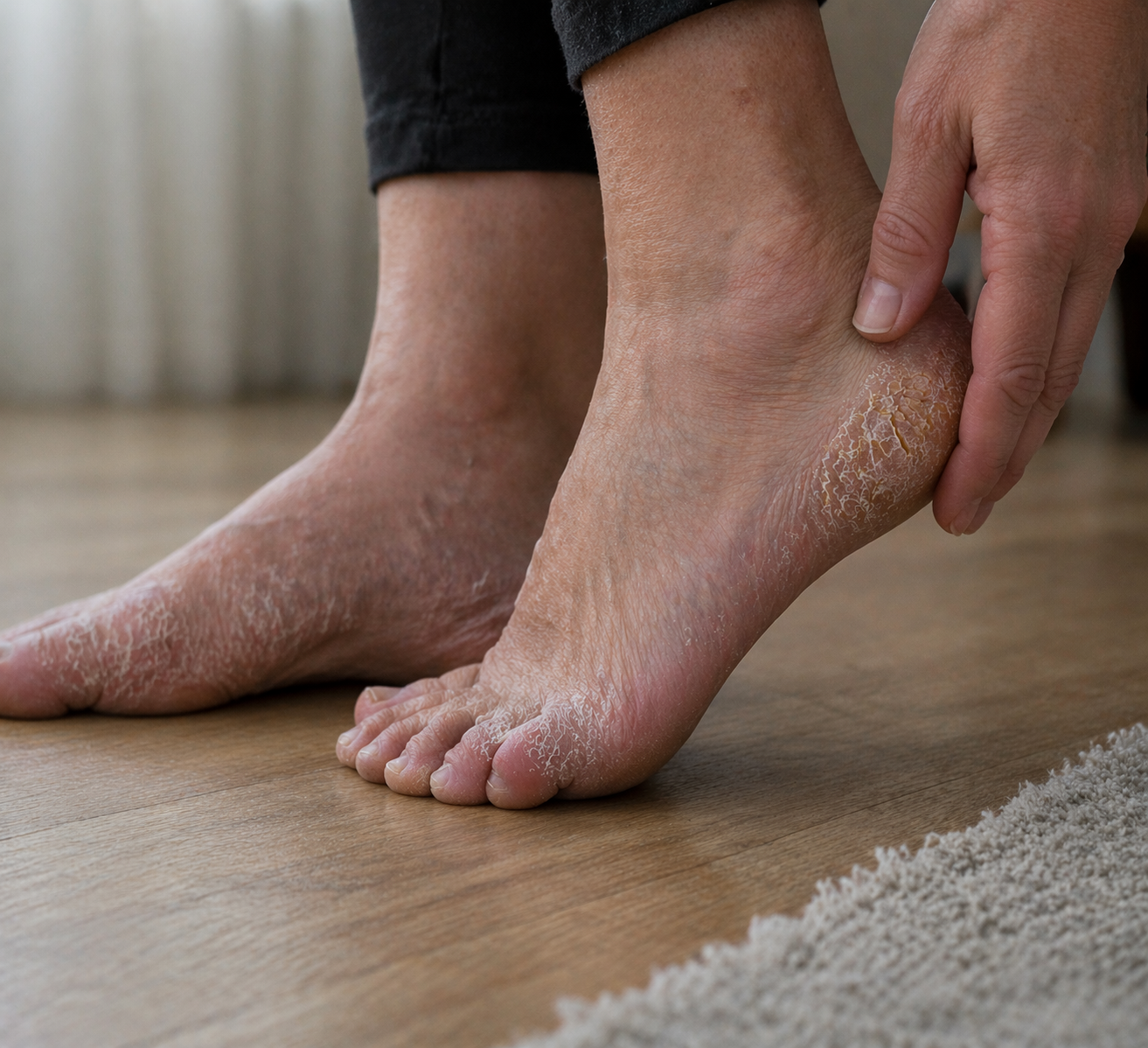 Fotvård för diabetiker: daglig rutin för fötter med fotsvamp, hälsprickor och förhårdnader