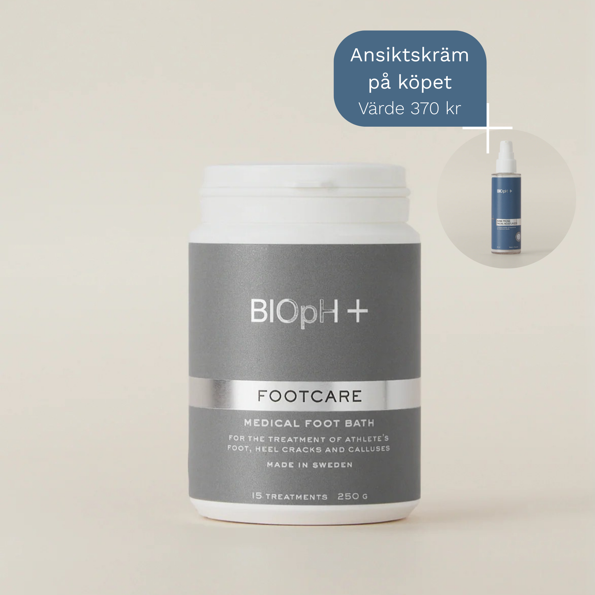BIOpH+ Footcare + Ansiktskräm på köpet (värde 370 kr)
