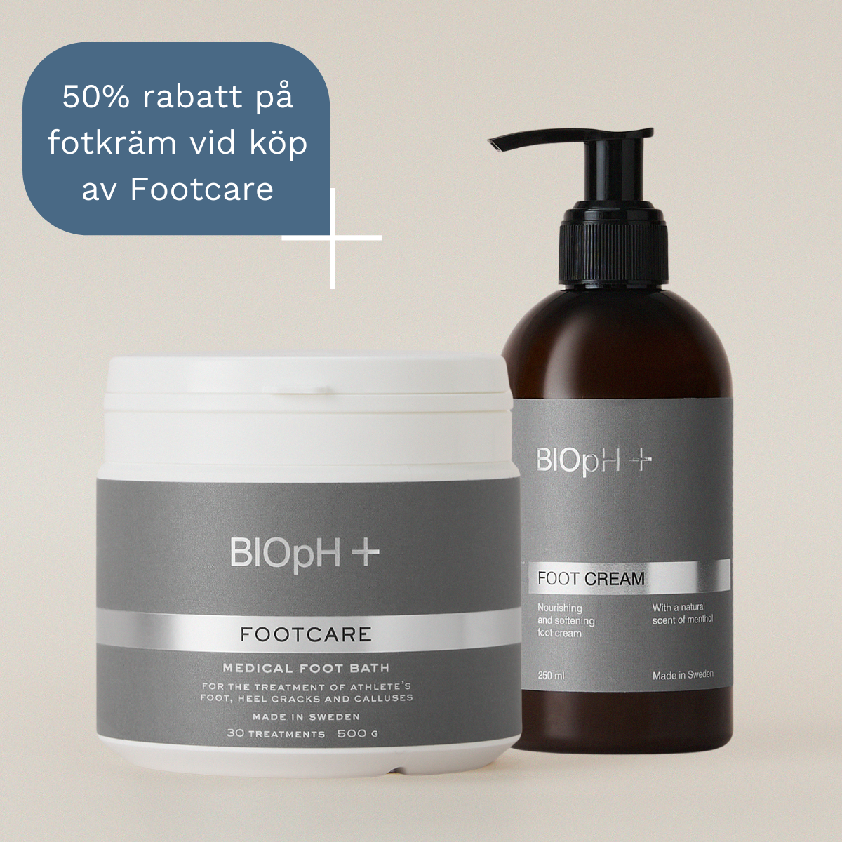 Köp BIOpH+ Footcare - Få 50% rabatt på fotkräm